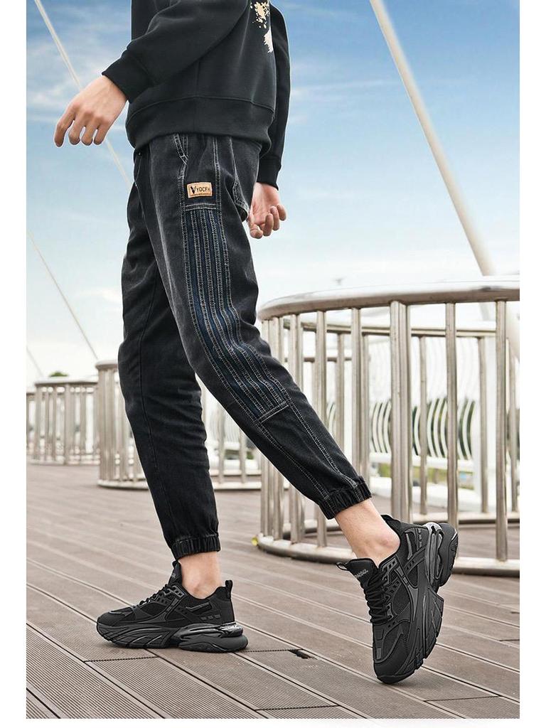 Lightweight Men's Trendy Autumn Running Sneakers: Casual, Versatile Fashion Dad Shoes for Youth Sports