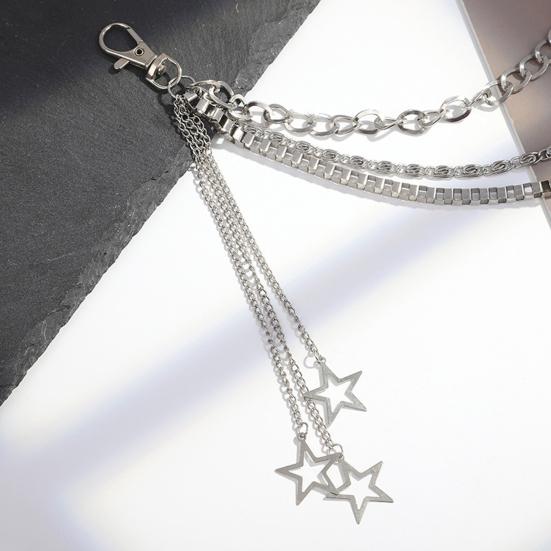 Waist Chain Titanium Steel Multi Layer Design Star Pendant Hip-hop Men Women