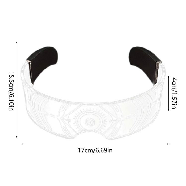 Flashing LED Party Eyeglasses Acrylic Spectacles Rechargeable Glasses for Cosplay Festival Outfits Stylish Eyewear