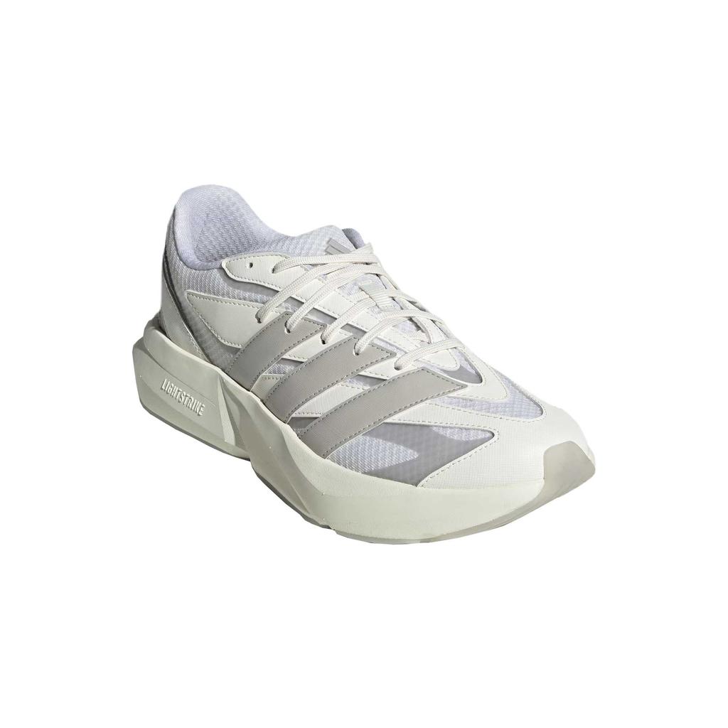 Adidas LIGHTBLAZE Abrasion Resistant Breathable Rebound Low top Casual Running Shoes Men's White Gray Sneakers JR7328