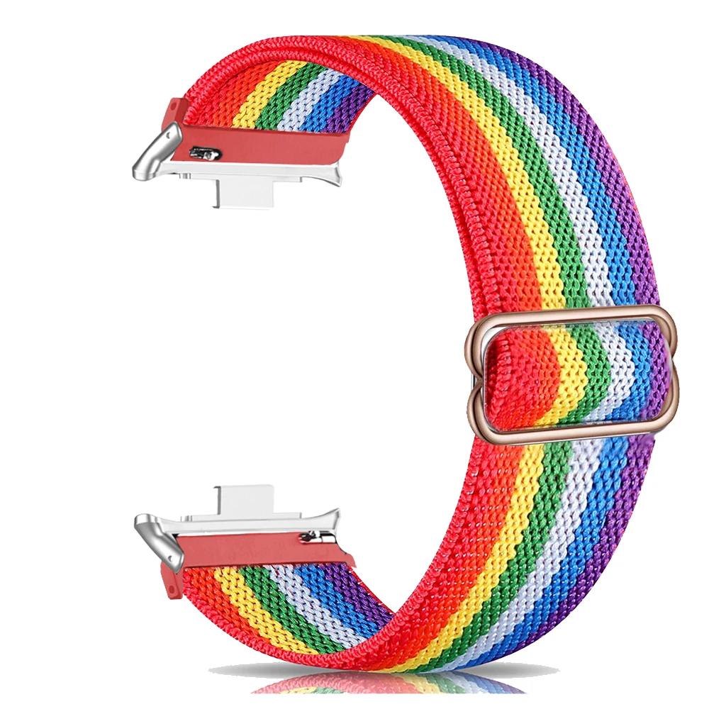 Elastic Nylon Strap For Huawei Watch Fit 4/4 Pro Replacement Women Men Sport Solo Braided Watch Band Loop Watch Fit 3 Bracelet