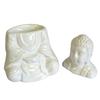 Sitting Buddha Tealight Oil Burner - White