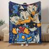 1pc Disney Duck Family Throw Blanket Home Decor, Couch Cover, Outdoor, Gift, Flannel Blanket Perfect for Bedroom, Living Room, Travel