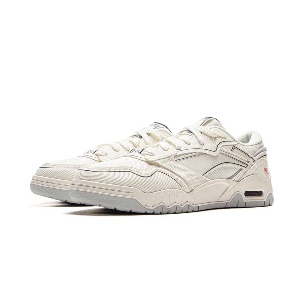 Li Ning Moon White 3 Synthetic Leather Slip Resistant Cushioning Abrasion Resistant Low Top Skateboard Shoes Men's AGCV077-4