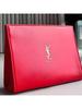 YSL Women's Makeup Storage Bag, Made of Leather, with a Large Capacity, Convenient To Carry, and Features a Simple Yet Elegant Design.