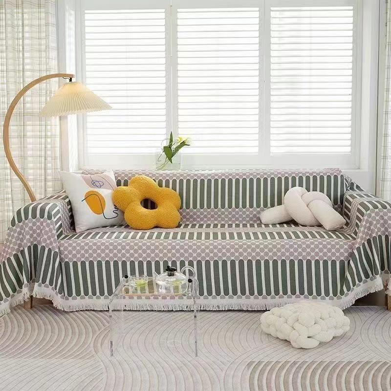 Nordic Universal Non-Slip Sofa Blanket Cover – Full Coverage, All-Season, Machine Washable