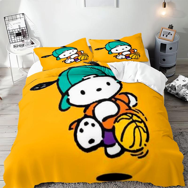 Pochacco 3D Print Bedding Sets Comforter Quilt Bed Cover Duvet Cover Pillow Case 2-3 Pieces Sets Kids Adult Bedroom Decor
