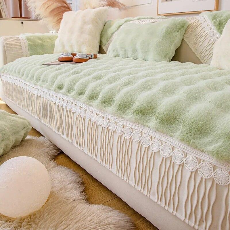 

Yeni kış tavşan peluş kanepe kılıfı kalınlaşma sıcak peluş minderler kaymaz oturma odası çok fonksiyonlu kanepe arkalığı kolçaklar 70x70cm 1pcs