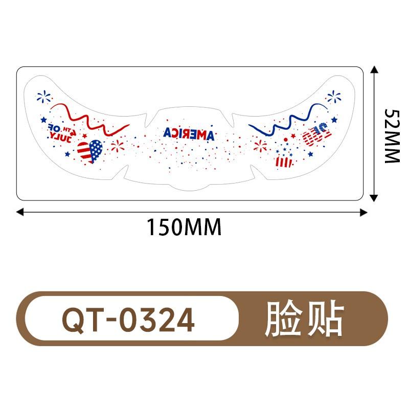 USA Flag Freckle Face Temporary Tattoos 250th Independence Day Party Supplies