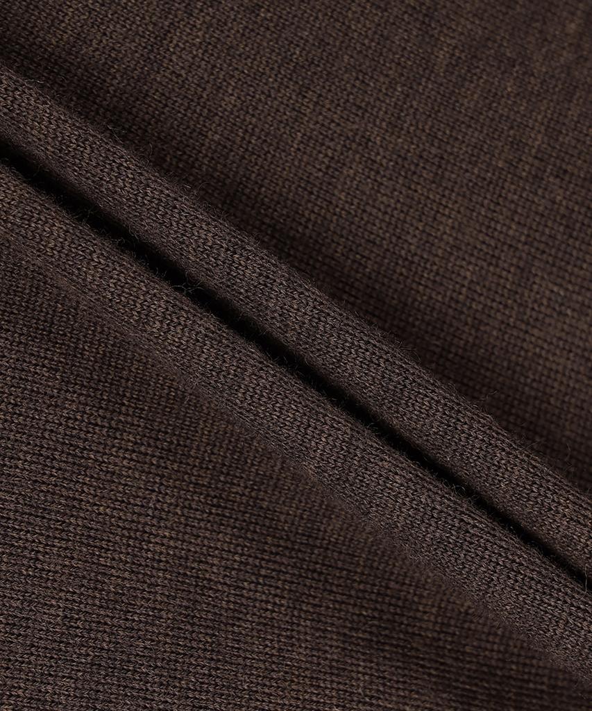 BROOKS BROTHERS Merino Wool Polo Sweater (Brown) (Bbwtmf96364Ew)