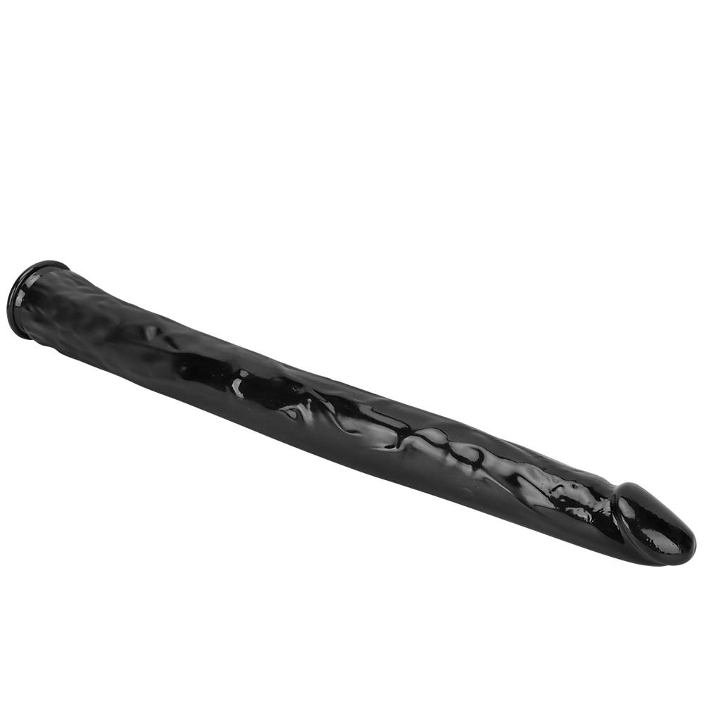 Schwarzer übergroßer Analstreifen, Analplug, Dildo, Masturbator, Sexspielzeug, realistischer Penis, Umschnalldildo, großer Schwanz, PVC, Fisting, BDSM