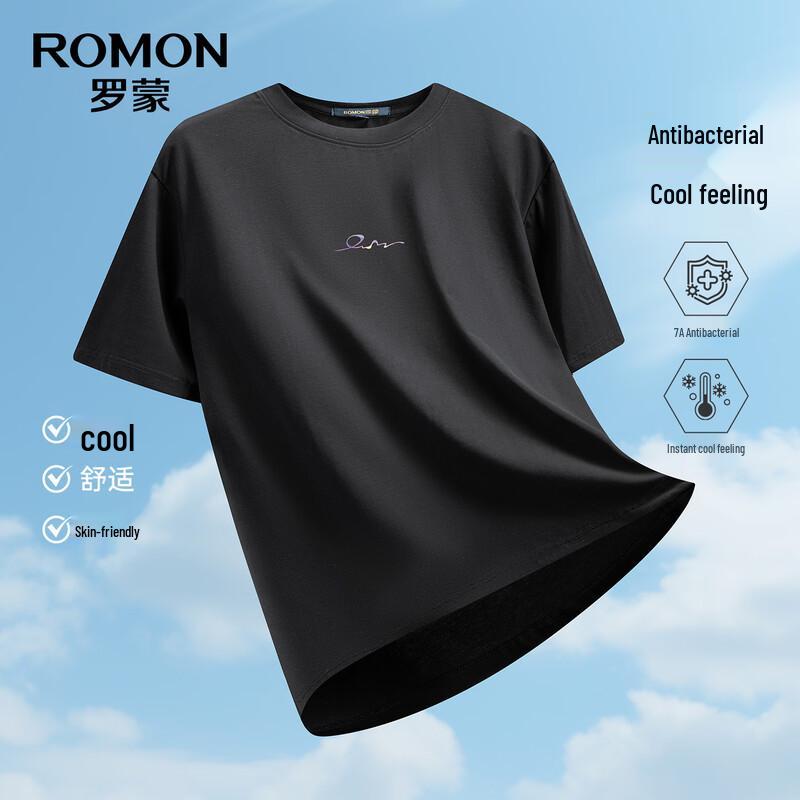 

ROMON Men s 7A Antibacterial Round Neck Short Sleeve T-Shirt 2XL