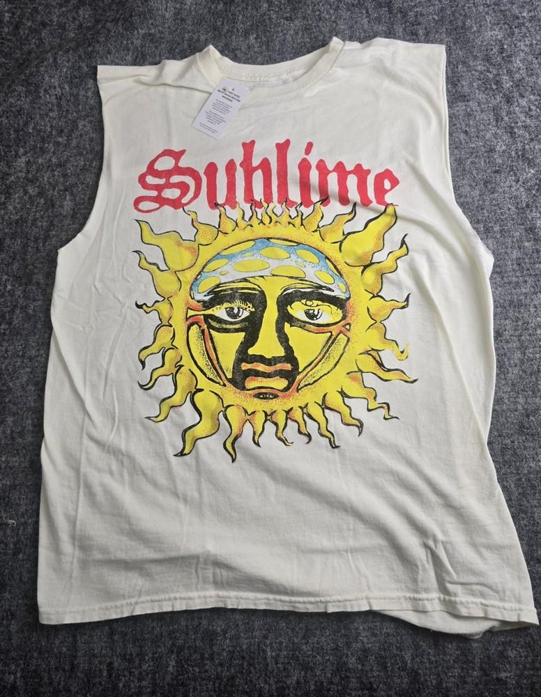 Sublime Sleeveless Shirt Punk Rock Band 1995 Tour Size 2XL 90s Retro Music Mtv  Unisex T-Shirt L