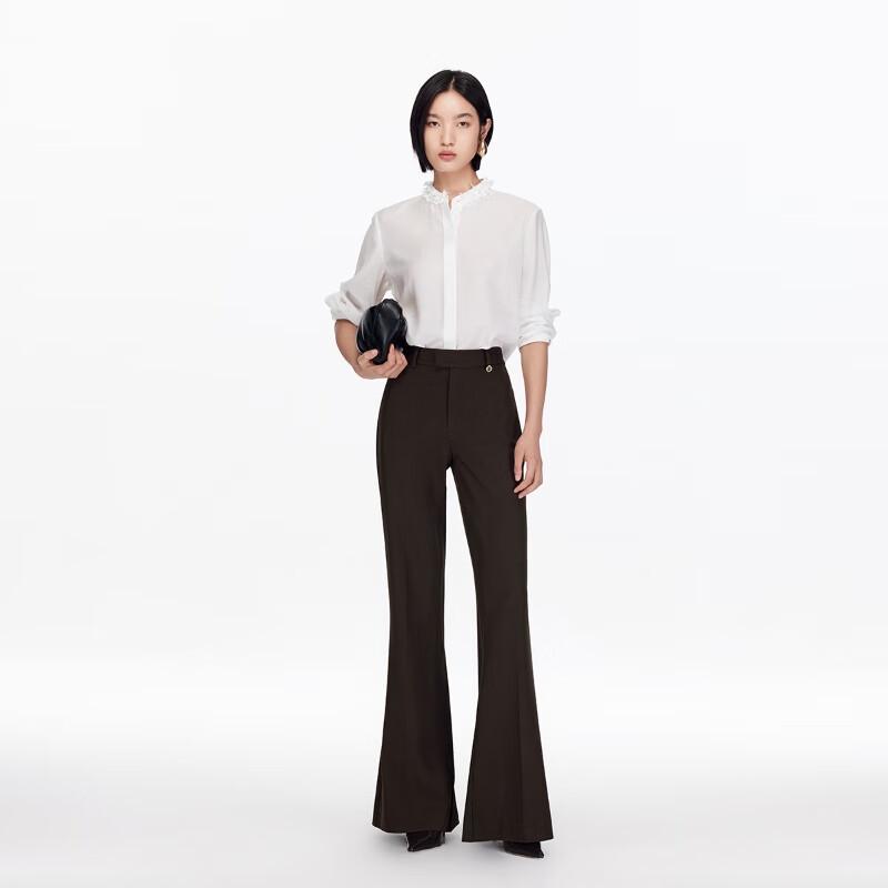 VEROMODA Women's Draped Slim Flared Casual Pants