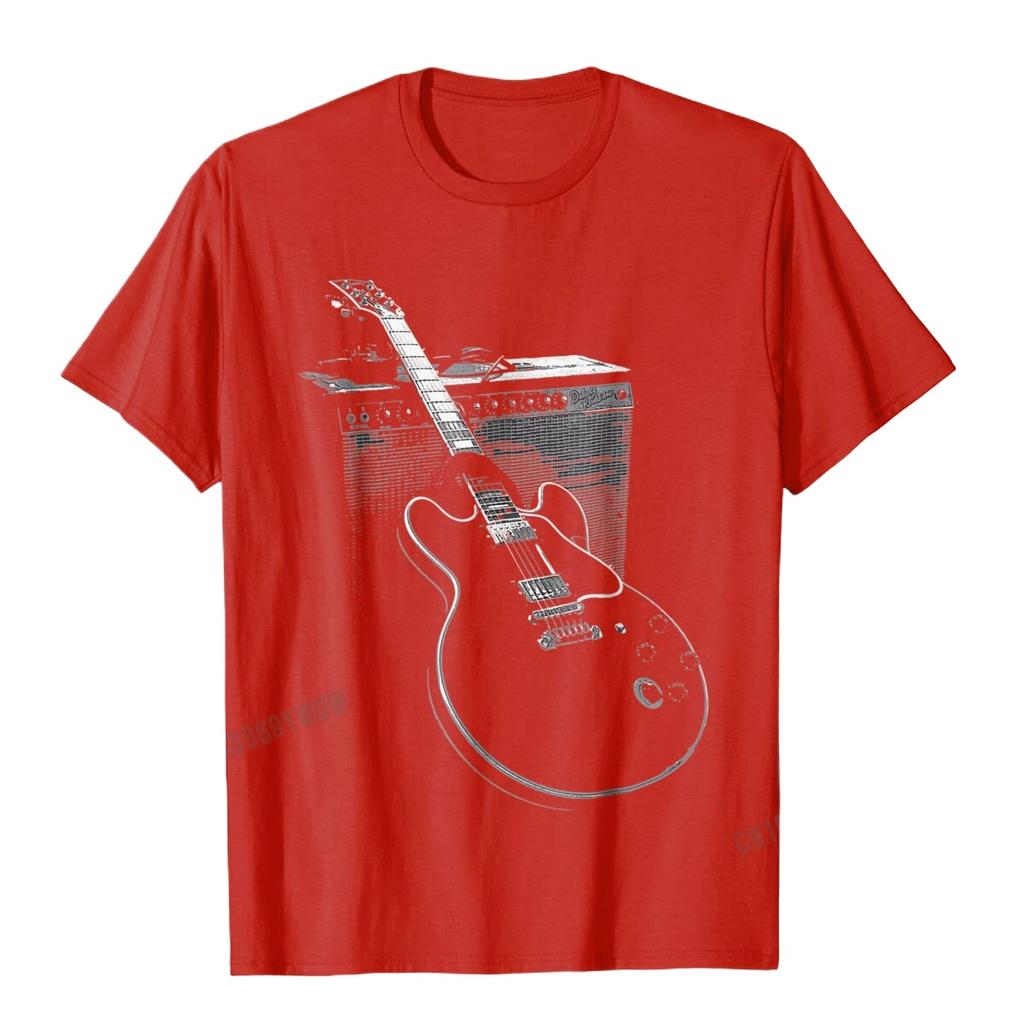 Legendary Blues Guitar And Amp T Shirt Camisas Men Special Printed T Shirts Cotton Men's Tops & Tees Printed On