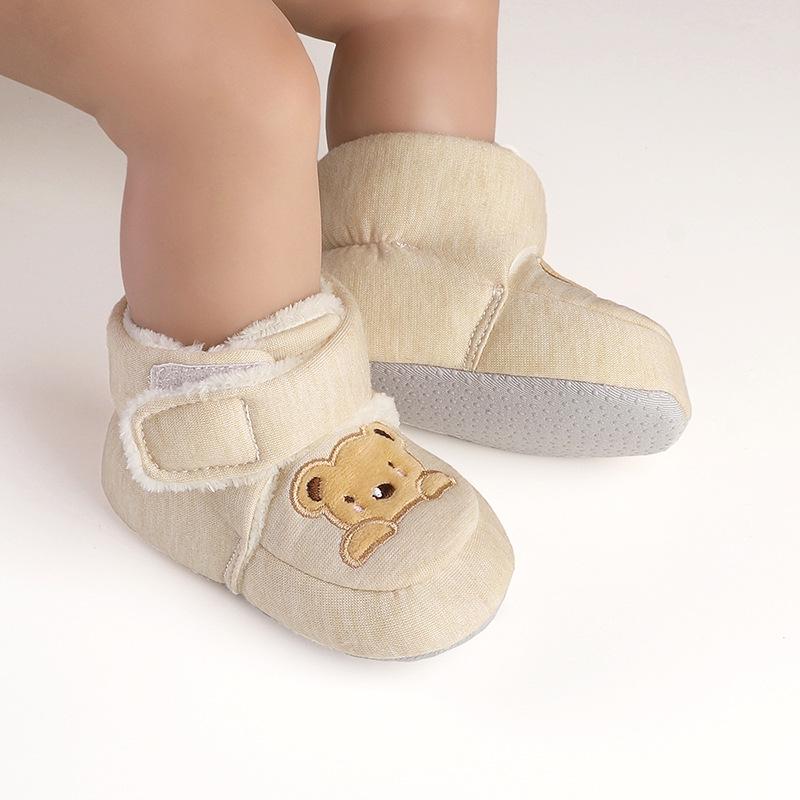 Winter Baby Walker Shoes 0-1 Year Old - Cartoon Warm Velvet Shoes for Boys and Girls