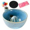5-Piece Ceramic Berry Washing Bowl with Built-In Spinner Strainer Fruit Vegetable Kitchen Prep
