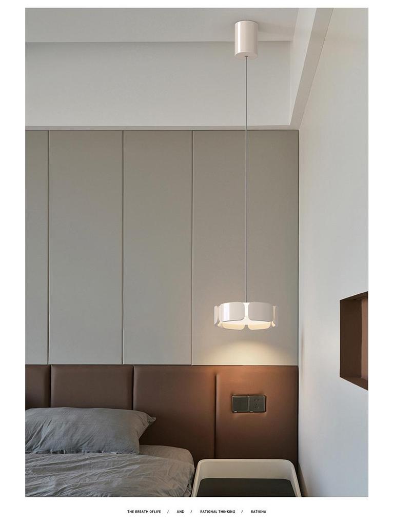Italian Minimalist Bedside Pendant Light 2025 - Adjustable Height, Atmospheric Design for Bedroom or Entrance Room