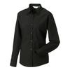 Russell Collection Womens/Ladies Poplin Easy-Care Long-Sleeved Formal Shirt