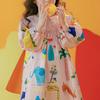 Girls' Long Sleeved Dress Puff Sleeve Princess Dress