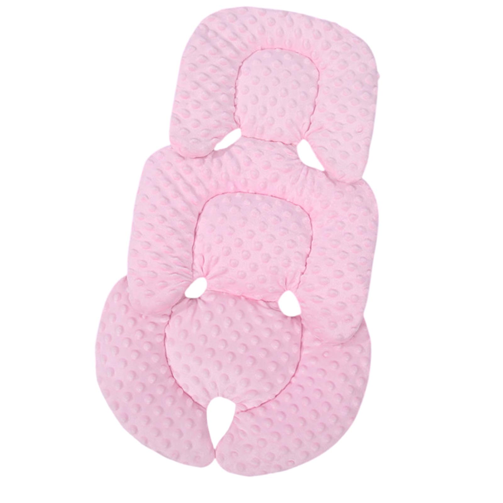 

Удобная подушка для детской коляски, дышащий хлопковый вкладыш для детской коляски и переносных корзин B розовый