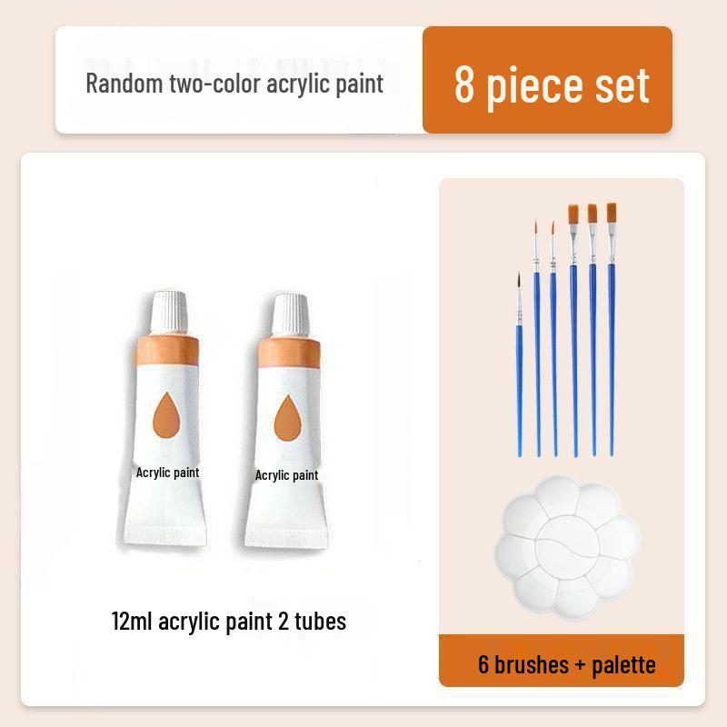 

Набор моющейся акриловой краски Huisefang для детей - Полный набор для ручной росписи своими руками Beginner set: acrylic paint + 8 pieces