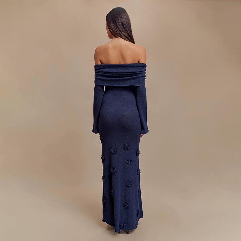 Strandrock Damen Einfarbig Gestrickt Schwebende Blume Strand Bikini Badeanzug Damenkleid