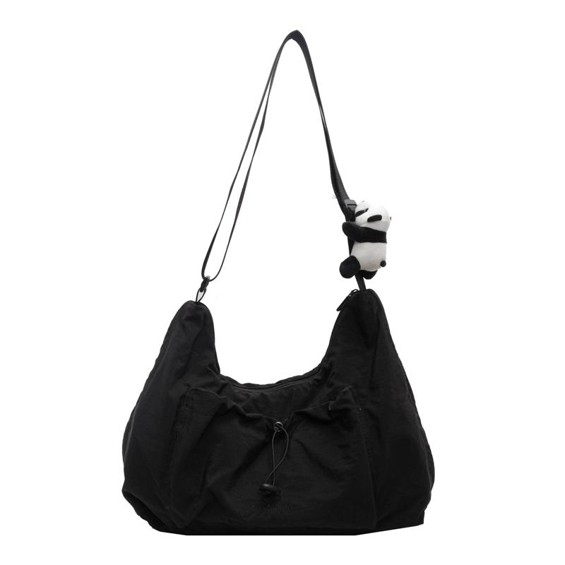 Student Class Pleated Shoulder Bag Large Capacity Women's Bag Crossbody Bag