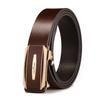 Men's Belt Genuine Leather Inner Wear Automatic Buckle Business Cowhide Belt Middle Aged and Young Trendy Casual Versatile Trousers Belt Men