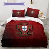Portugal National Football Team Pattern Bedding,Quilt Set Quilt Cover Pillowcase Home Birthday Gift(1 * duvet cover + 2 * pillowcase, without core)