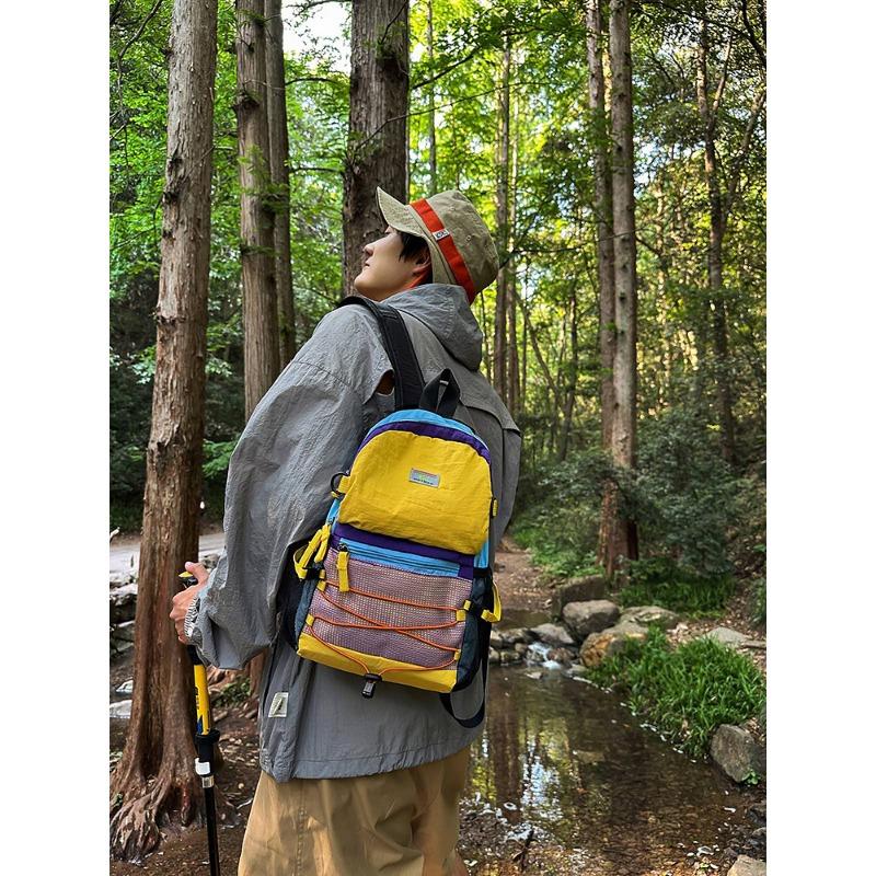 Outdoor Lightweight Travel Backpack New Contrasting Color Versatile Student Schoolbag Travel Backpack