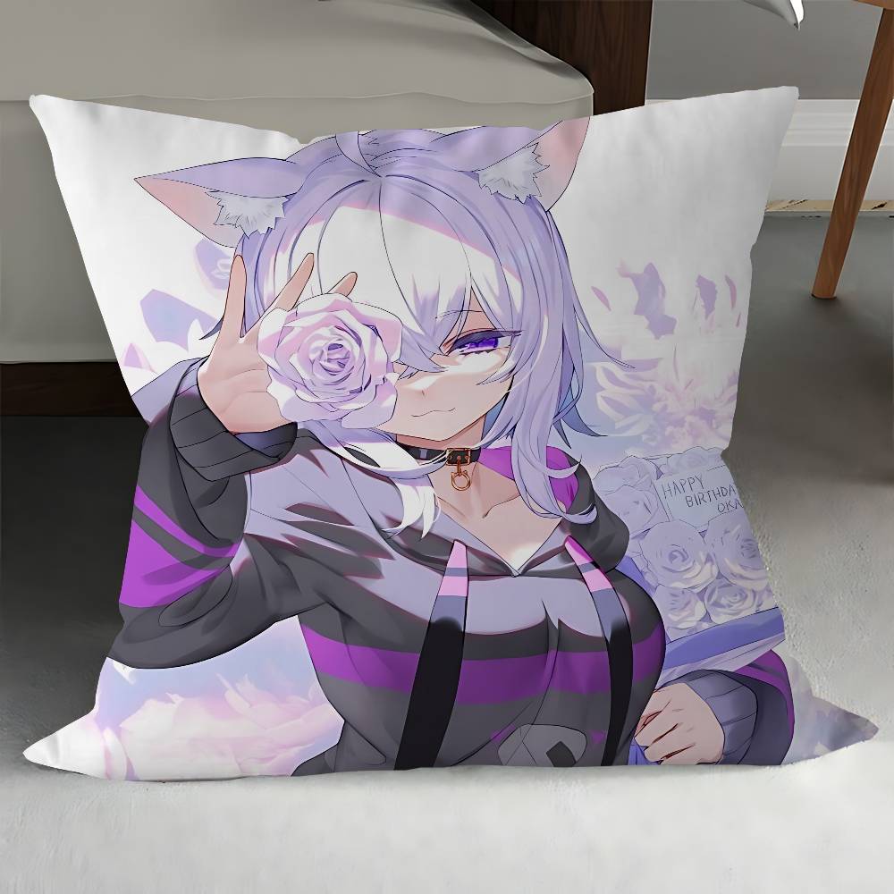 Nekomata Okayu Pillowcases Home Bedding Decorative Pillow Cover Wedding Super Soft Pillow Case