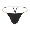 Men Thong Ice Silk Underwear Sexy Metal Chains Comfortable Hollow Out G-Strings Briefs Slim Fit High Elasticity Panties