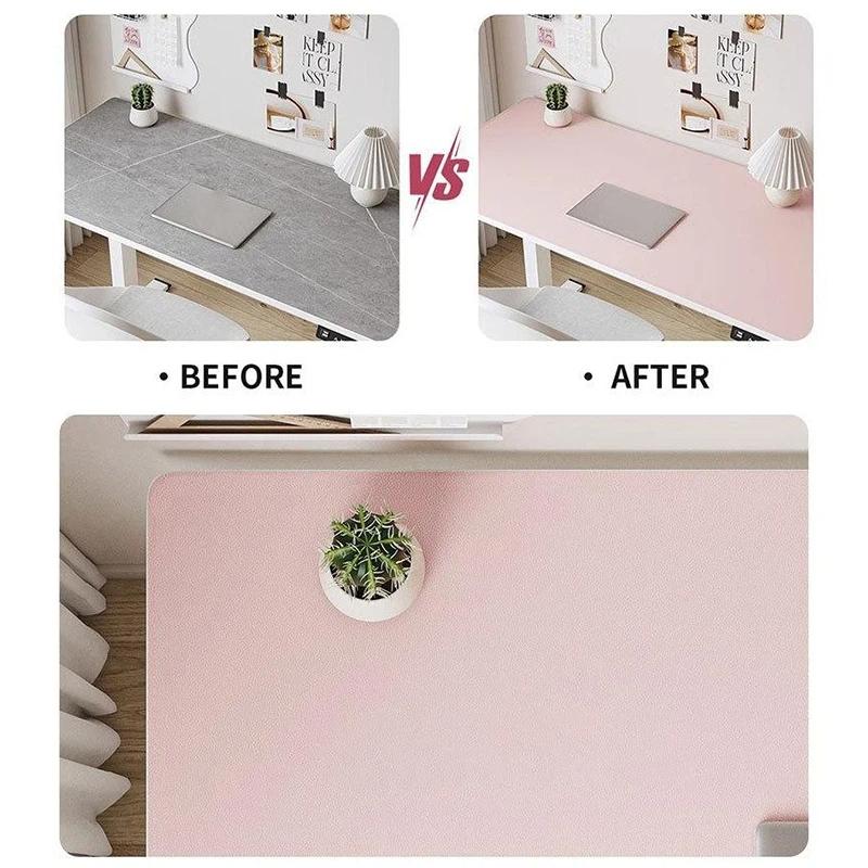 Pu Leather Mouse Pads Desk Mat Solid Color Waterproof Non Slip For Office Gaming Computer Keyboard Pad