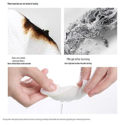 Thickened Pure Cotton Disposable Facial Wash & Makeup Remover Towel with Drawstring Hanger