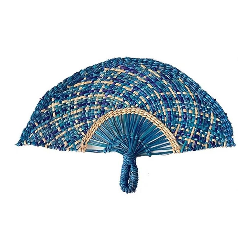 

Handmade Grass Woven Fan Ins Style Background Decorative Fan Nordic Straw Fan Household Style 5