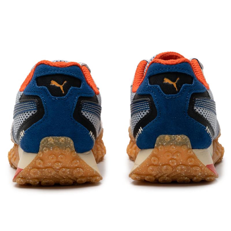 New PUMA Blktop Rider Anti Slip Wear Resistant Low Top Casual Shoes Unisex Orange Blue 398164-01