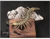 Antique Replica Chinese Centipede Brass Sculpture: Solid Copper Hundred-Legged Worm Tea Pet Handicraft