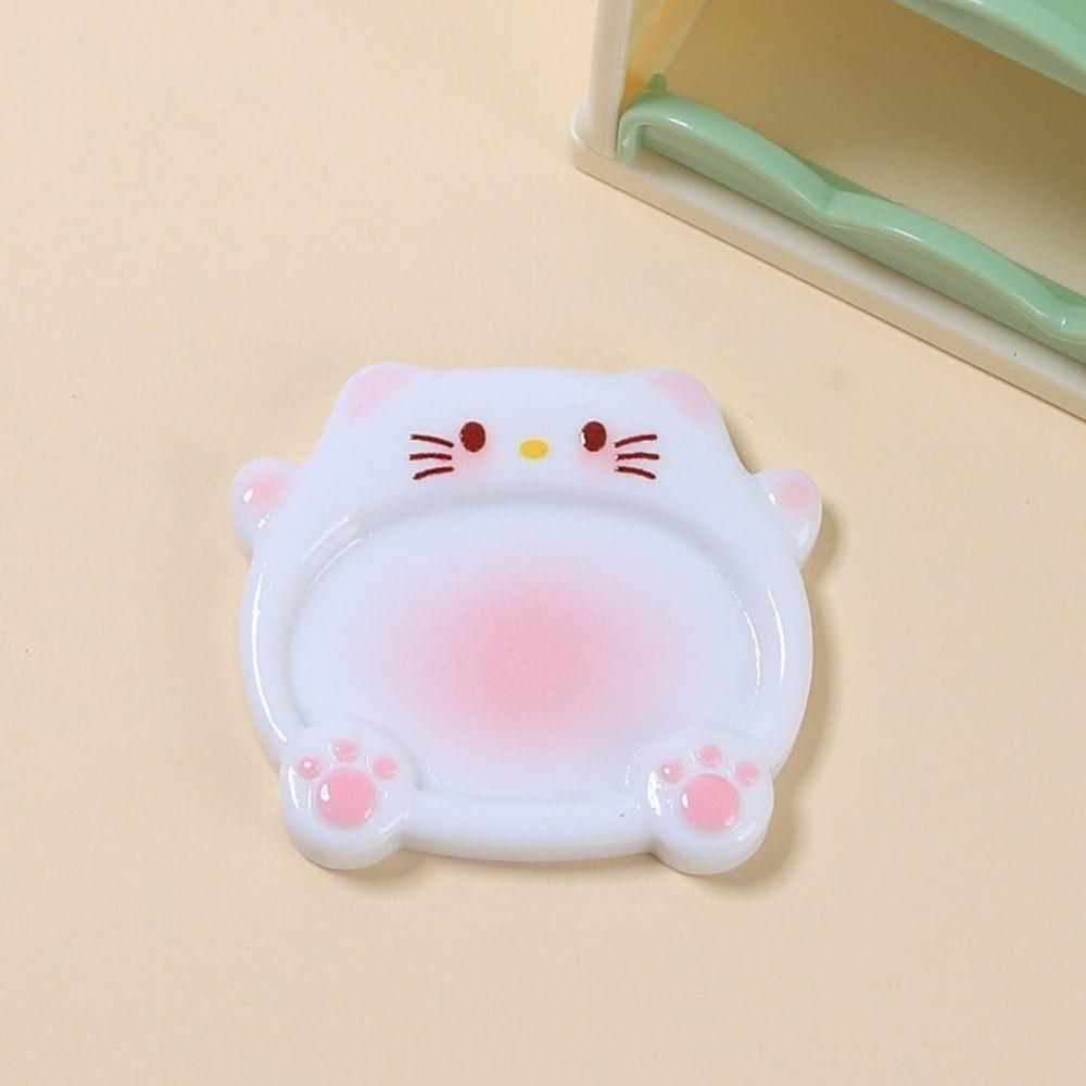 2Pcs Cute Cartoon Bear Nail Art Color Mixing Palette, Gel Polish Painting Drawing Manicure Tools