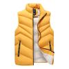 Cotton Jacket  Men's Autumn Winter Solid Color Vest  Pocket Sleeveless Parka Loose Simple
