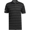Men's Stripe Casual Sports Short Sleeve Polo Shirt Black H56794