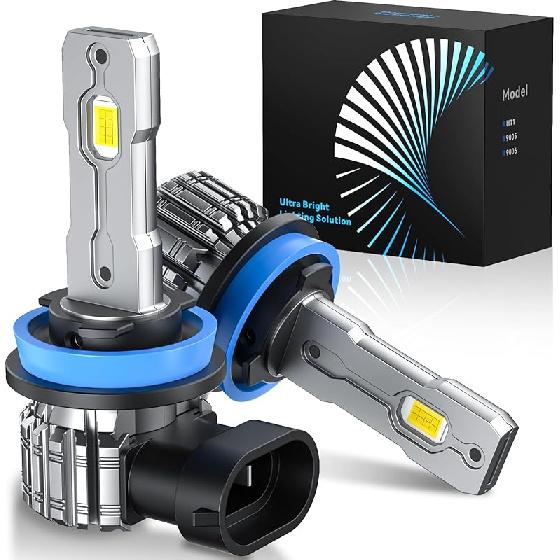 9006/HB4 LED Bulbs, 9006 Fog Lights Bulb, 30000LM 6000K Cool White Fanless 1:1 Mini Size, Plug and Play, Pack of 2 9006