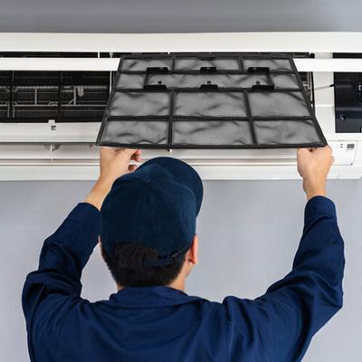 2 Stück/Set Hängende Klimaanlagen Filter Innen Hängendes Staubschutzgitter Kunststoff Staubdichte Abdeckung Klimaanlagen Zubehör
