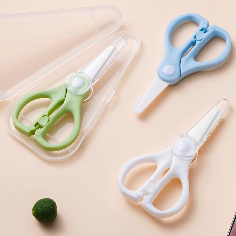 Бежевые керамические ножницы для детского питания