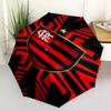 Clube de Regatas do Flamengo Print Automatic Umbrella, 8 Rib Iron Frame, Plastic Handle, Suitable for Outdoor Travel &Daily , Ideal Gift