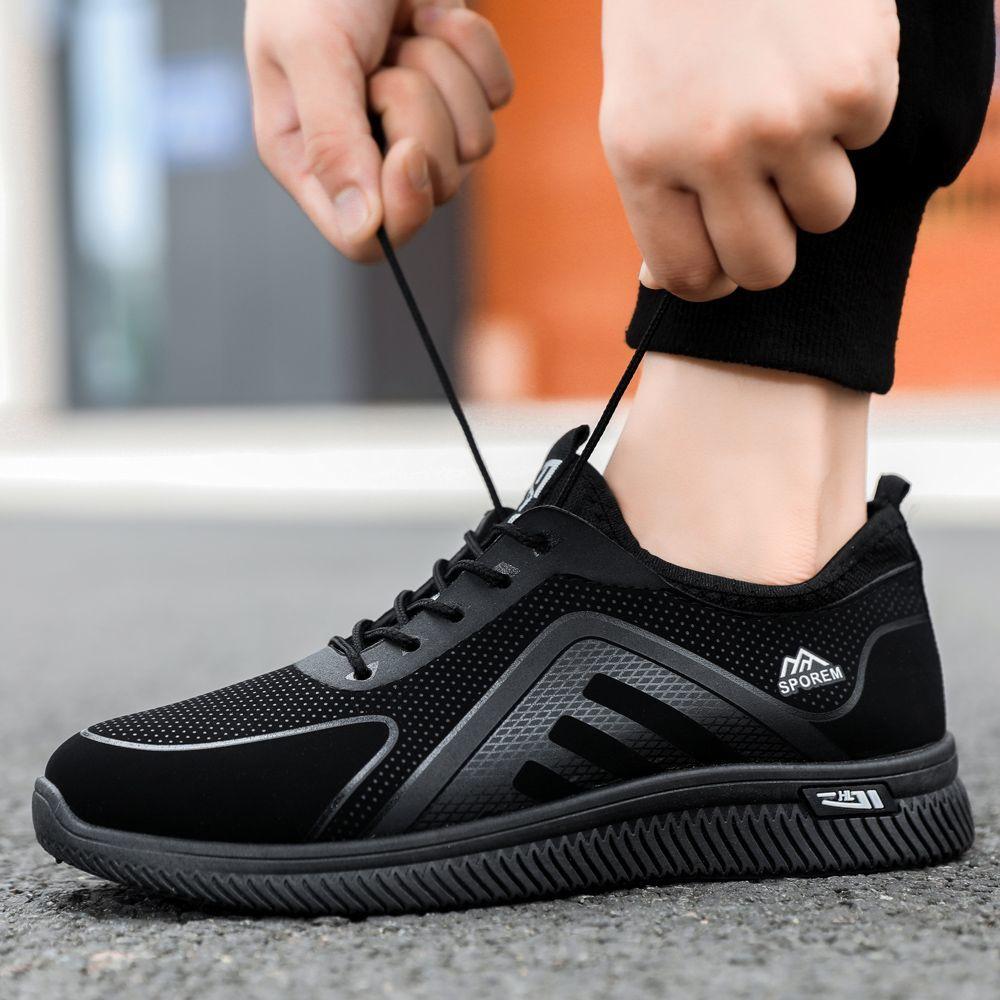 Spring and Autumn Outdoor Leisure Sports Shoes for Men Versatile Breathable Sweat Wicking Running Fitness Low Cut Men's Shoes