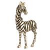 Resin Zebra Statues Gold Vivid Slip Resistant Compact Simulated Animal Statues for Home Decoration