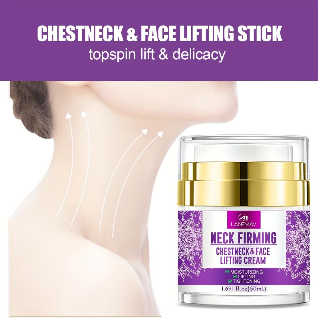 Neck Firming Cream with Hyaluronic Acid & Peptides - Hydrating Moisturizer for Sagging Neck , Neck Wrinkle Relief, Lifting and Firming Neck Cream