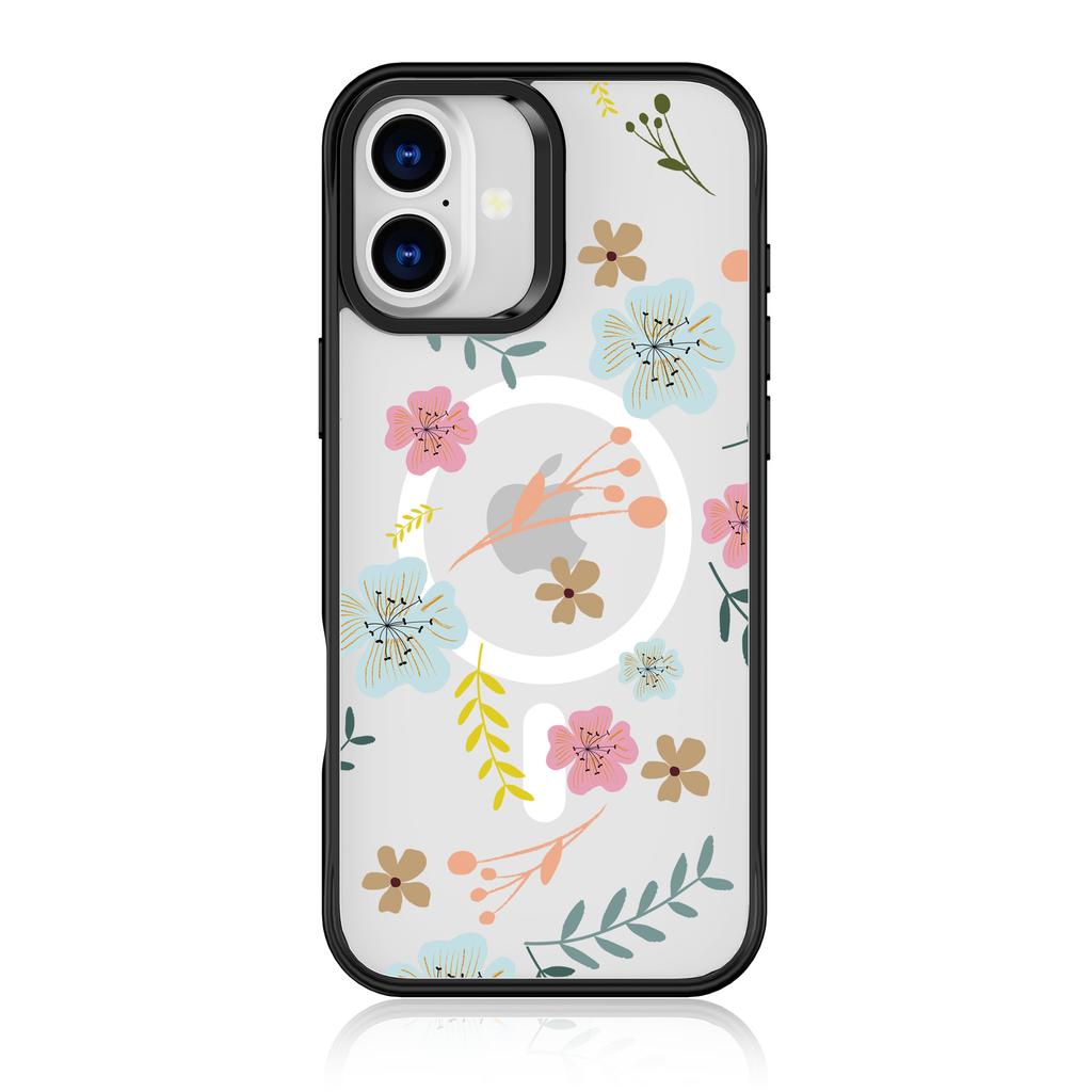 Mobile Phone Case for IPhone16pro Transparent Protective Case N52 Magnetic Phone Case Colored Pattern