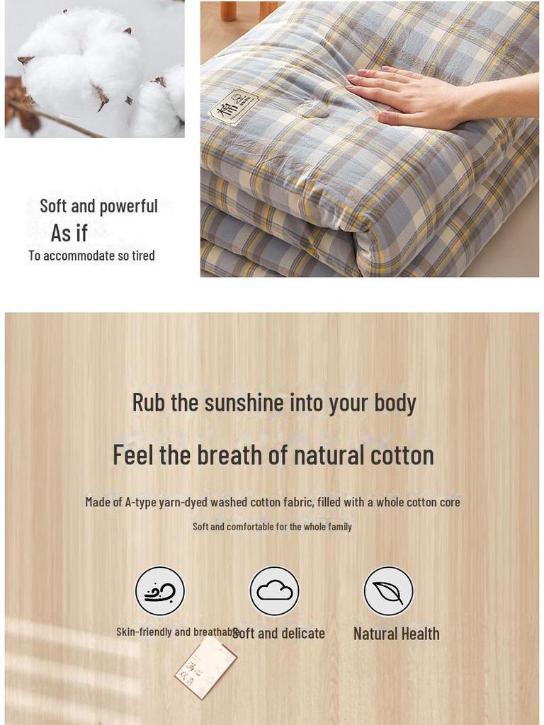 Plapumă din bumbac Xinjiang lucrată manual: 100% bumbac pur, gros și călduros pentru iarnă